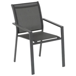 Ensemble table de bistro LAMBADA + 2 chaises empilables ESSENTIA Graphite
