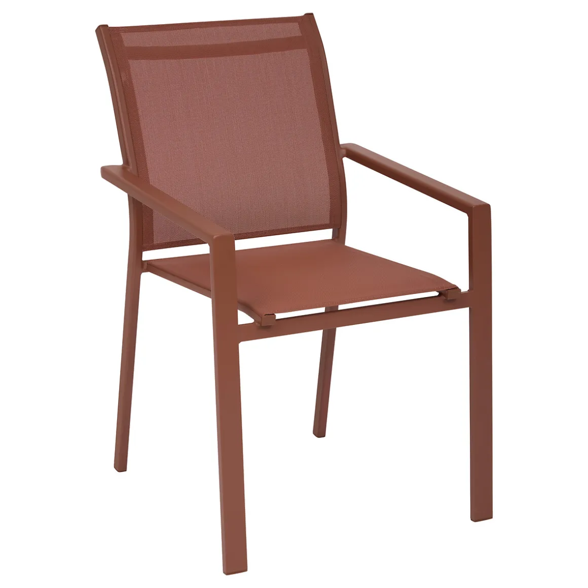 Ensemble table de jardin automatique EVASION + 10 fauteuils ESSENTIA Miel & Acajou