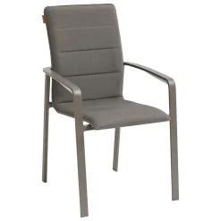 Ensemble table de jardin AXIOME Vanille & Marron + 8 fauteuils DIESE Praline