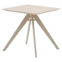 Ensemble table de jardin carrée TERZANO + 2 chaises empilables ESSENTIA Argile