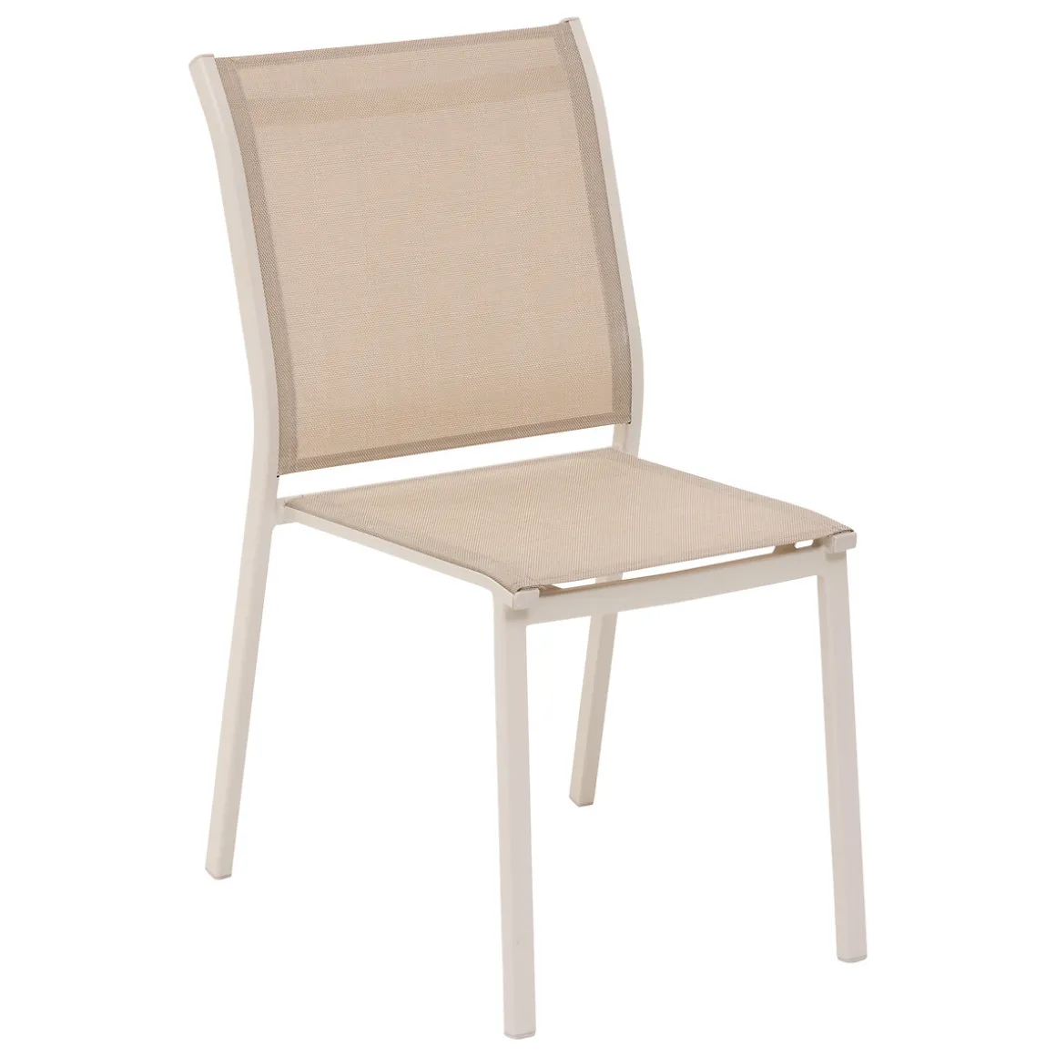 Ensemble table de jardin carrée TERZANO + 2 chaises empilables ESSENTIA Argile