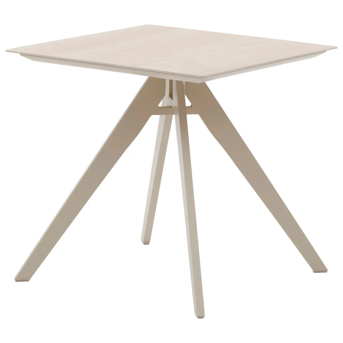 Ensemble table de jardin carrée + 2 chaises TERZANO Argile
