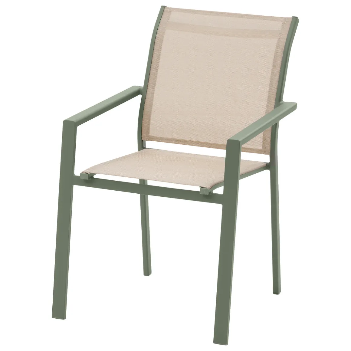Ensemble table de jardin DILORS + 10 fauteuils empilables ESSENTIA Lin & Laurier