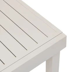 Ensemble table de jardin extensible + 12 fauteuils empilables PIAZZA Argile