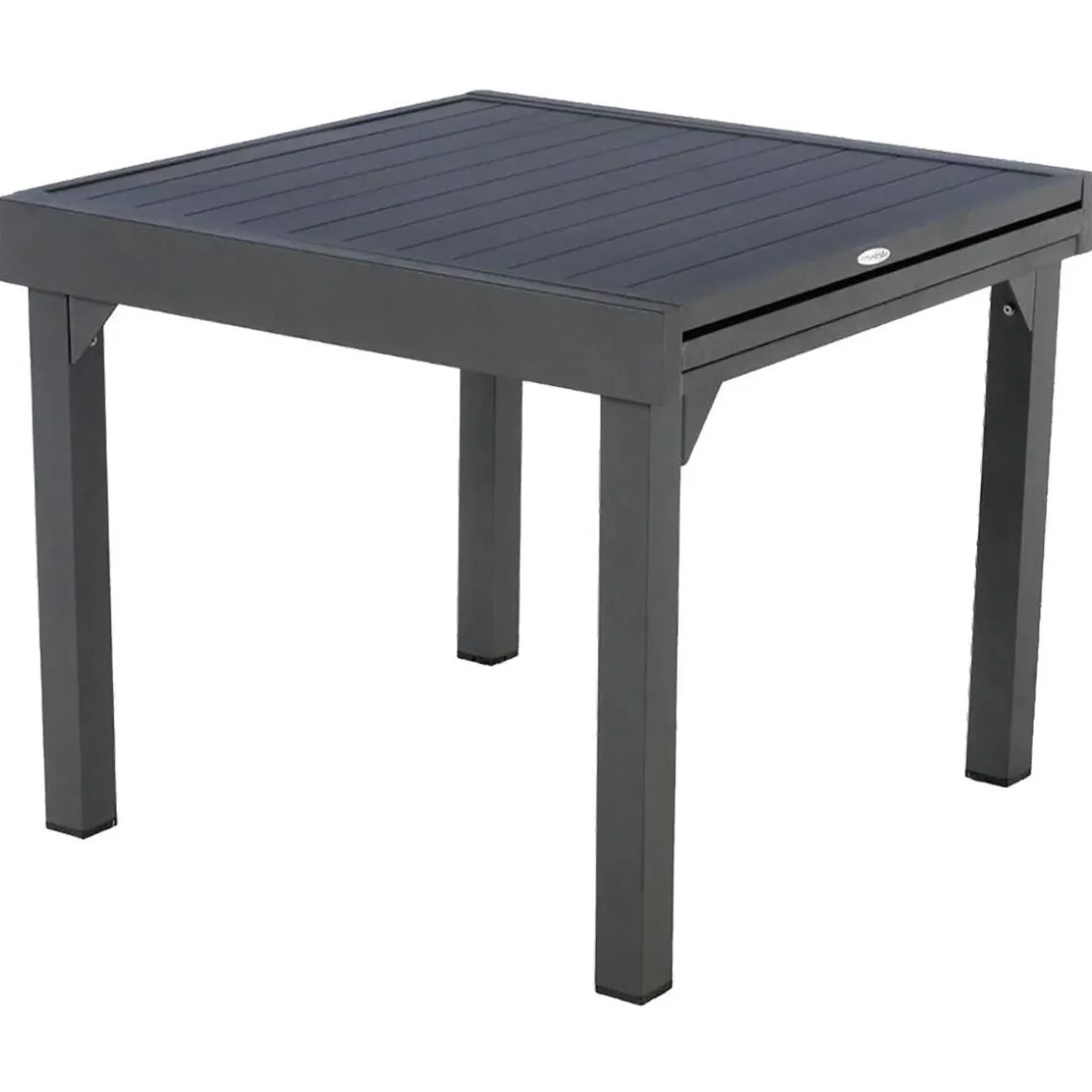 Ensemble table de jardin extensible + 8 fauteuils PIAZZA Graphite