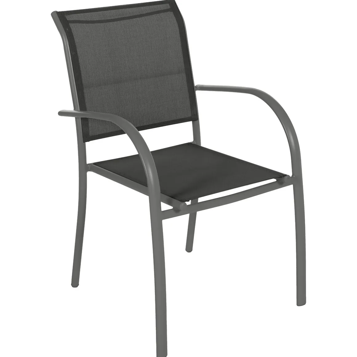 Ensemble table de jardin extensible + 8 fauteuils PIAZZA Graphite