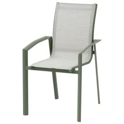 Ensemble table de jardin extensible PULPY + 12 fauteuils empilables AXANT Laurier