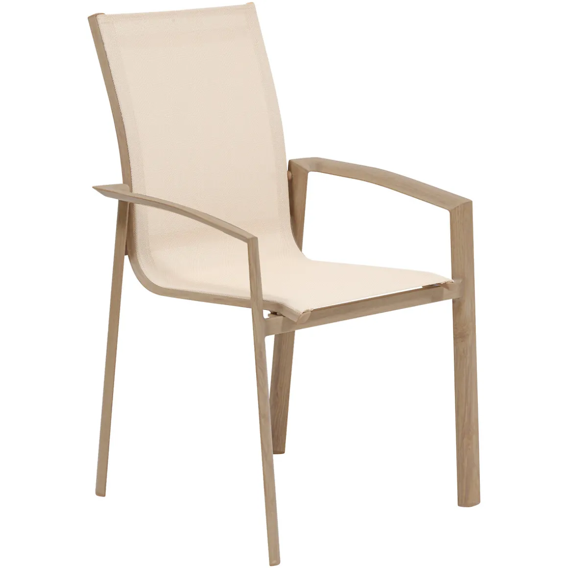 Ensemble table de jardin extensible AXIOME + 12 fauteuils AXANT Argile