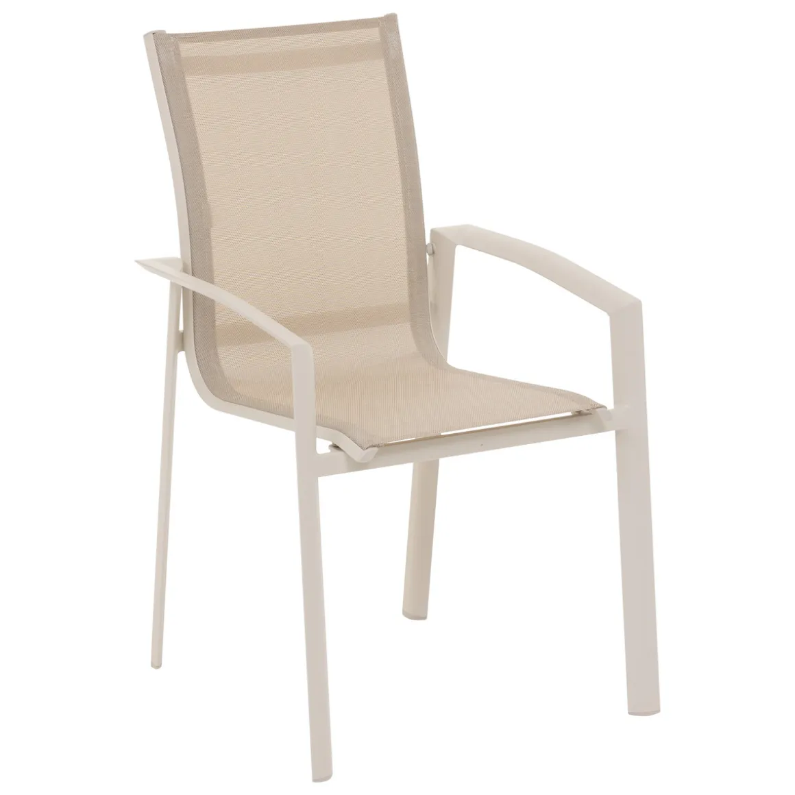 Ensemble table de jardin extensible AXIOME + 12 fauteuils AXANT Argile