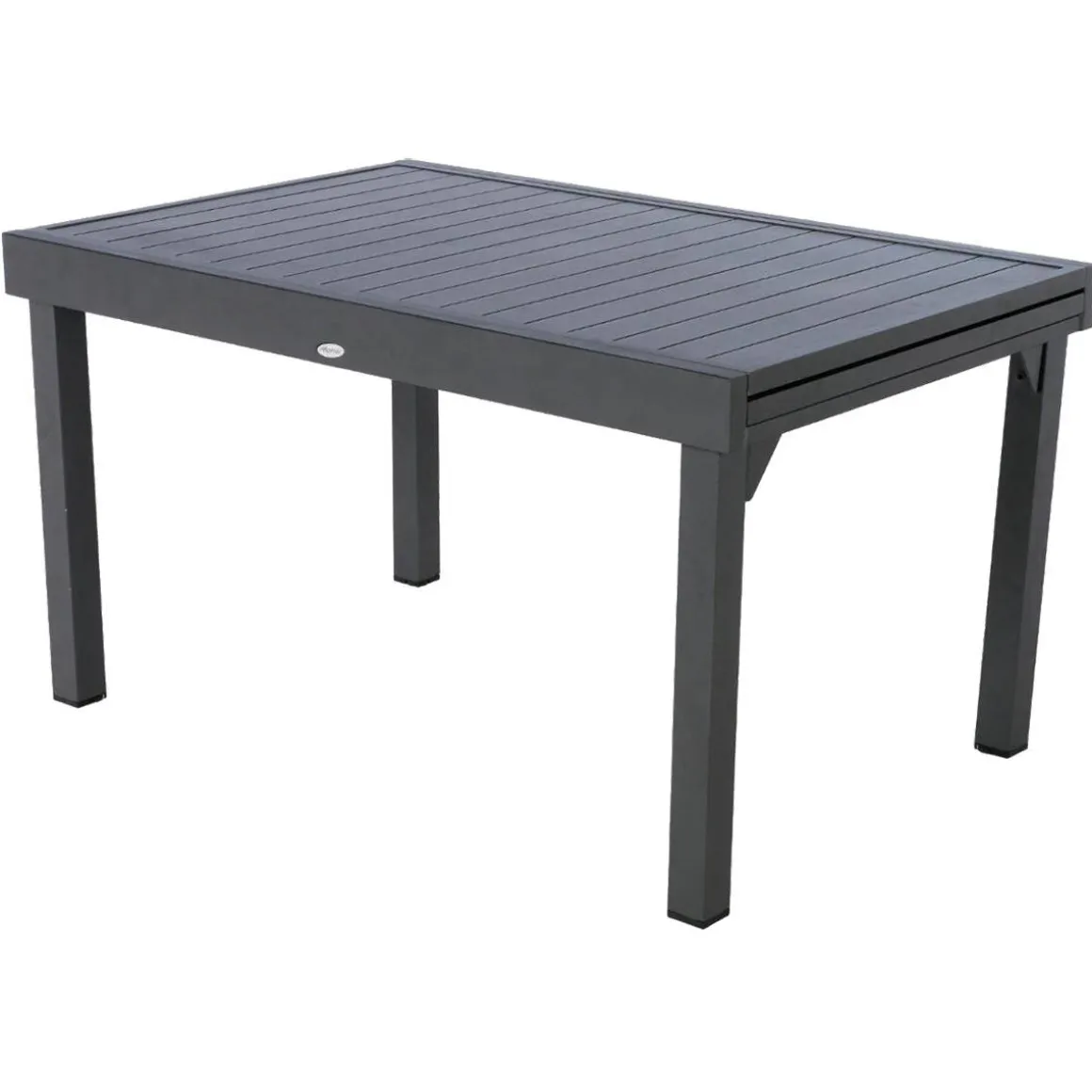 Ensemble table de jardin extensible + 10 fauteuils PIAZZA Graphite