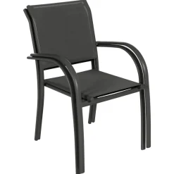 Ensemble table de jardin extensible + 10 fauteuils PIAZZA Graphite