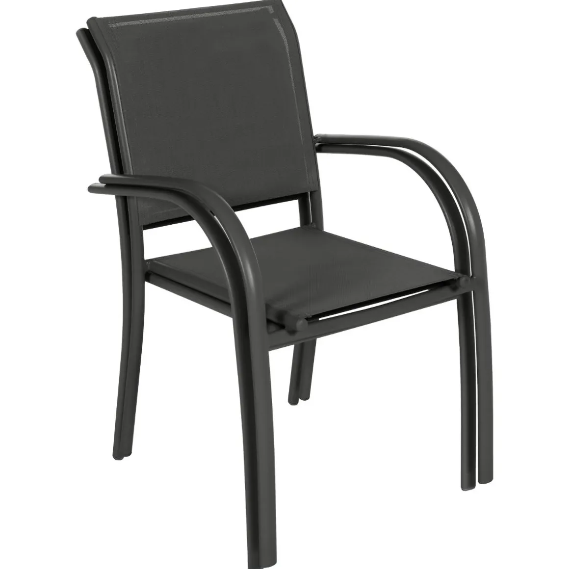 Ensemble table de jardin extensible + 10 fauteuils PIAZZA Graphite