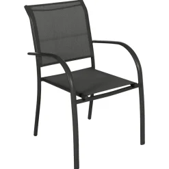 Ensemble table de jardin extensible + 10 fauteuils PIAZZA Graphite
