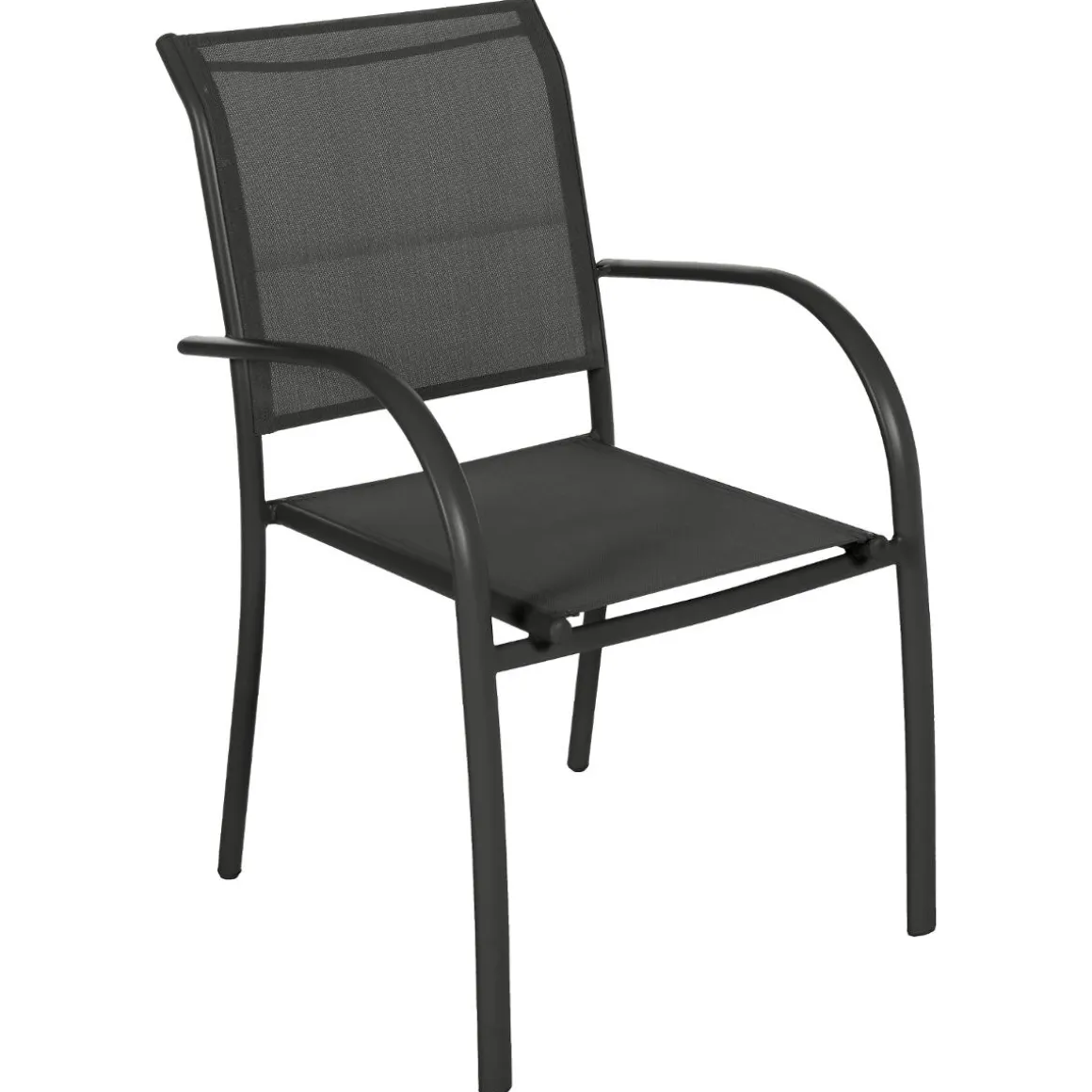 Ensemble table de jardin extensible + 10 fauteuils PIAZZA Graphite