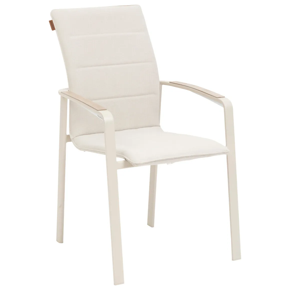 Ensemble table de jardin extensible AXIOME + 12 fauteuils empilables DIESE Argile