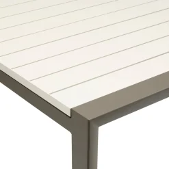 Ensemble table de jardin extensible LUZANE + 12 fauteuils RIU Argile & Café