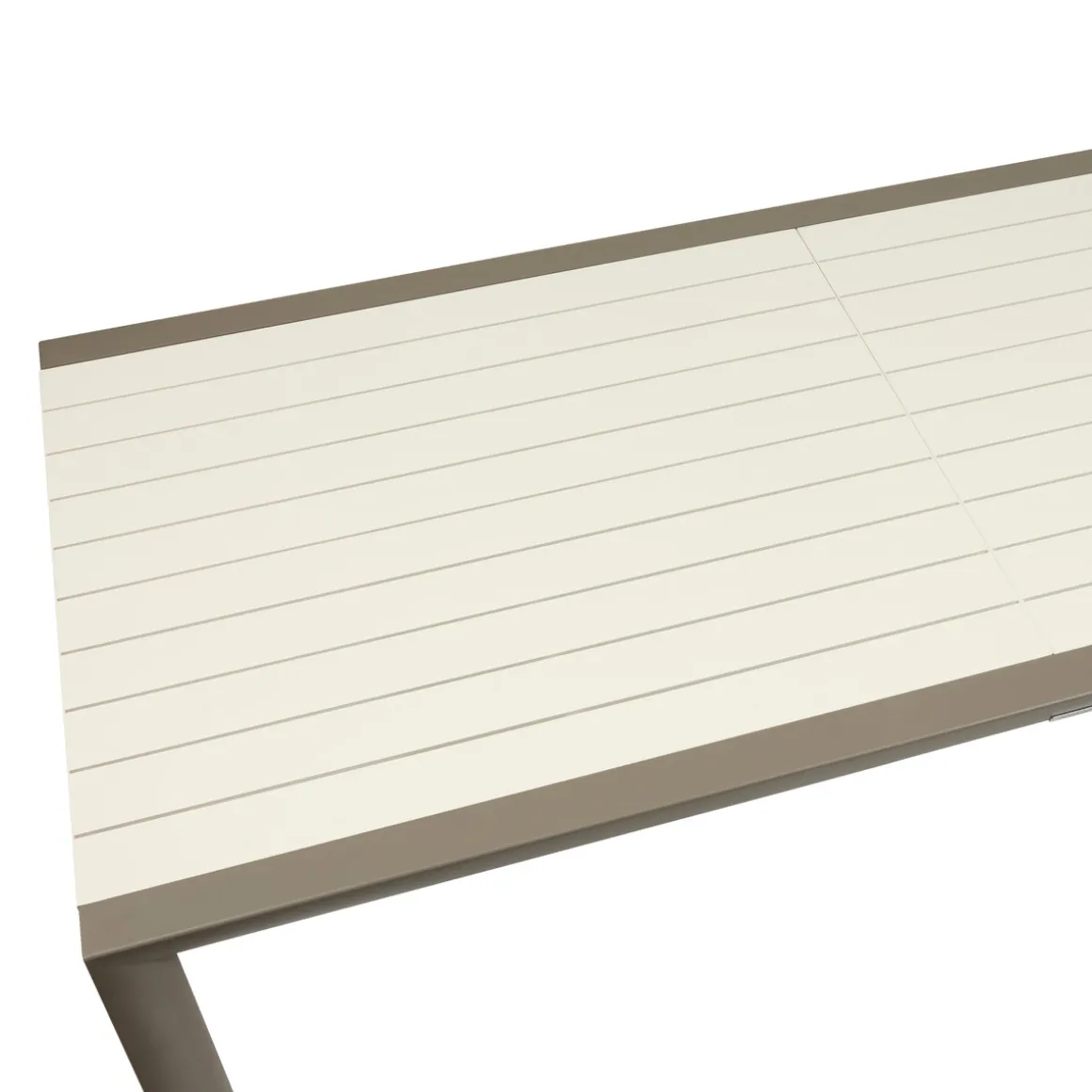 Ensemble table de jardin extensible LUZANE + 12 fauteuils ESSENTIA Argile & Café