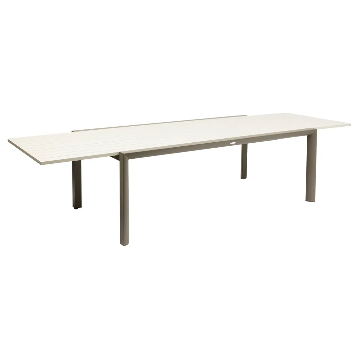 Ensemble table de jardin extensible LUZANE + 12 fauteuils ESSENTIA Argile & Café