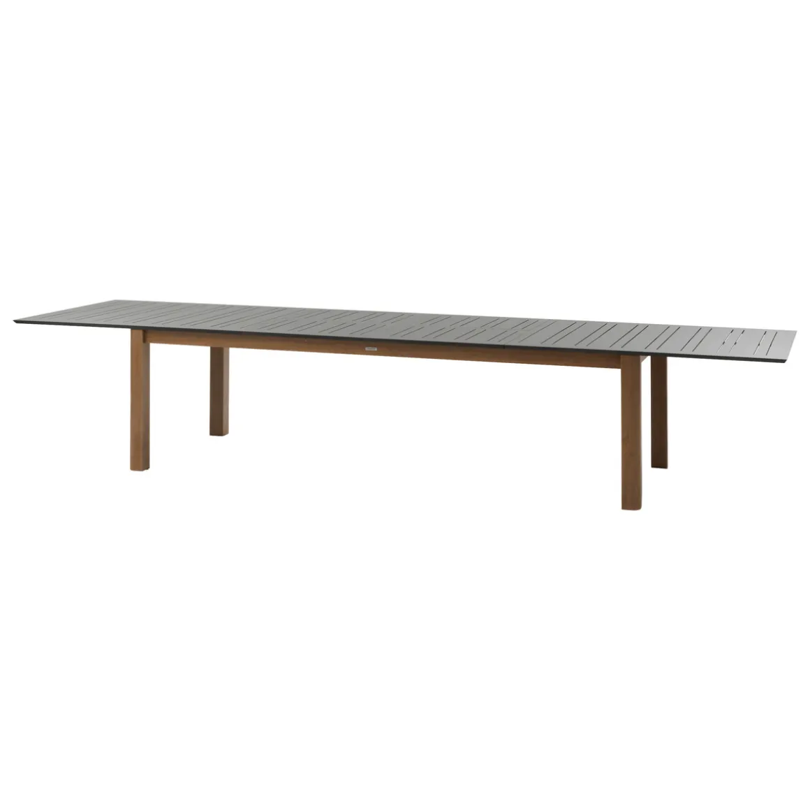 Ensemble table de jardin extensible MICEIRA + 10 fauteuils empilables DIESE Graphite