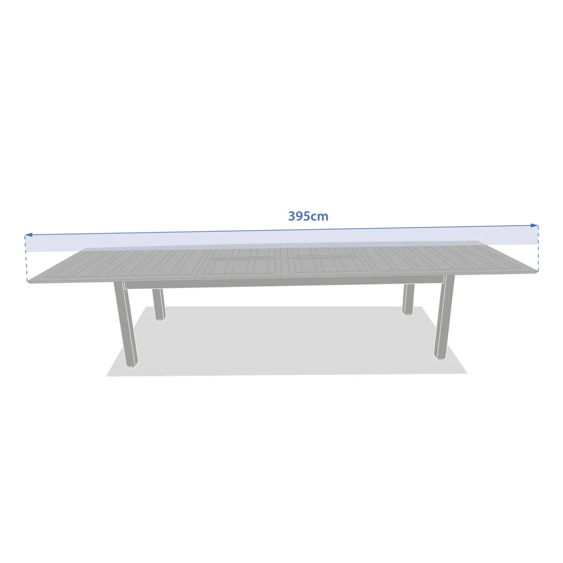 Ensemble table de jardin extensible MICEIRA + 10 fauteuils empilables DIESE Graphite