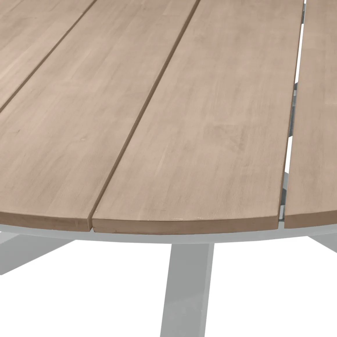 Ensemble table de jardin + 8 fauteuils ORIENGO Acacia / Blanc