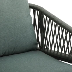 Ensemble table de jardin + 8 fauteuils ORIENGO Acacia / Blanc