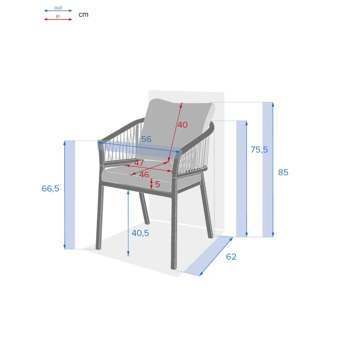 Ensemble table de jardin + 8 fauteuils ORIENGO Acacia / Graphite