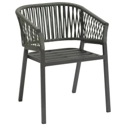 Ensemble table de jardin + 8 fauteuils ORIENGO Acacia / Graphite
