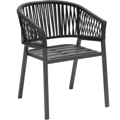 Ensemble table de jardin + 8 fauteuils ORIENGO Acacia / Blanc