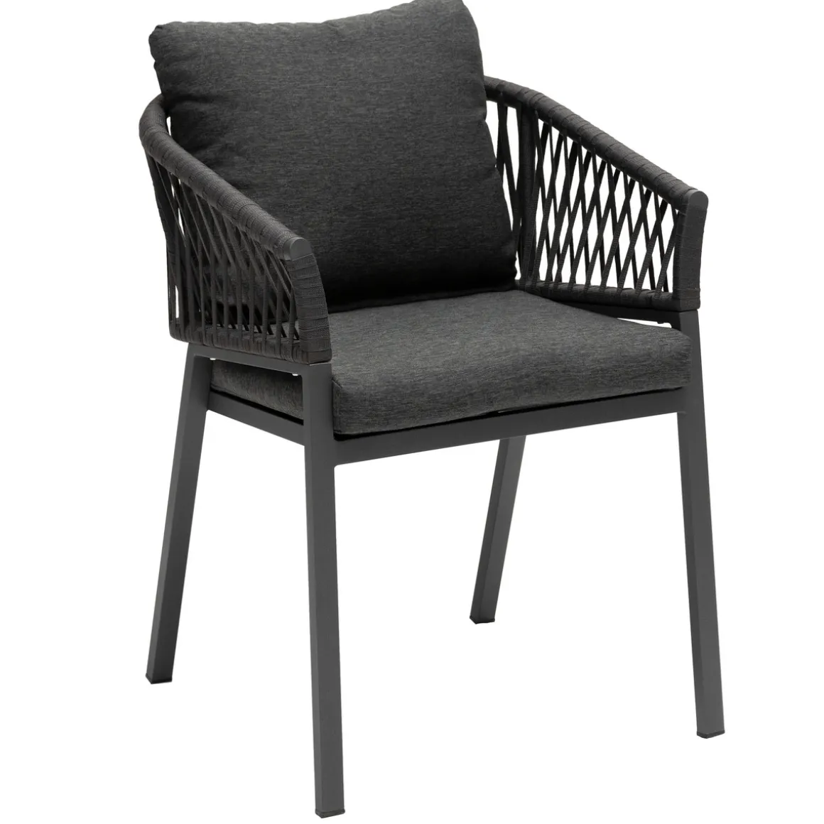 Ensemble table de jardin + 8 fauteuils ORIENGO Acacia / Blanc