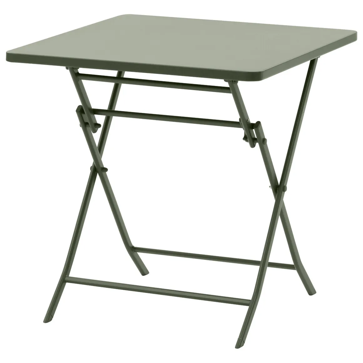 Ensemble table de jardin pliante carrée + 2 chaises GREENSBORO Vert laurier
