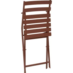 Ensemble table de jardin pliante carrée + 2 chaises GREENSBORO Acajou