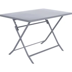 Ensemble table de jardin pliante rectangulaire + 4 chaises GREENSBORO Gris quartz