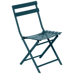 Ensemble table de jardin pliante rectangulaire + 4 chaises GREENSBORO Pétrole