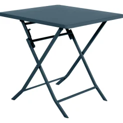 Ensemble table de jardin pliante carrée + 2 chaises GREENSBORO Pétrole