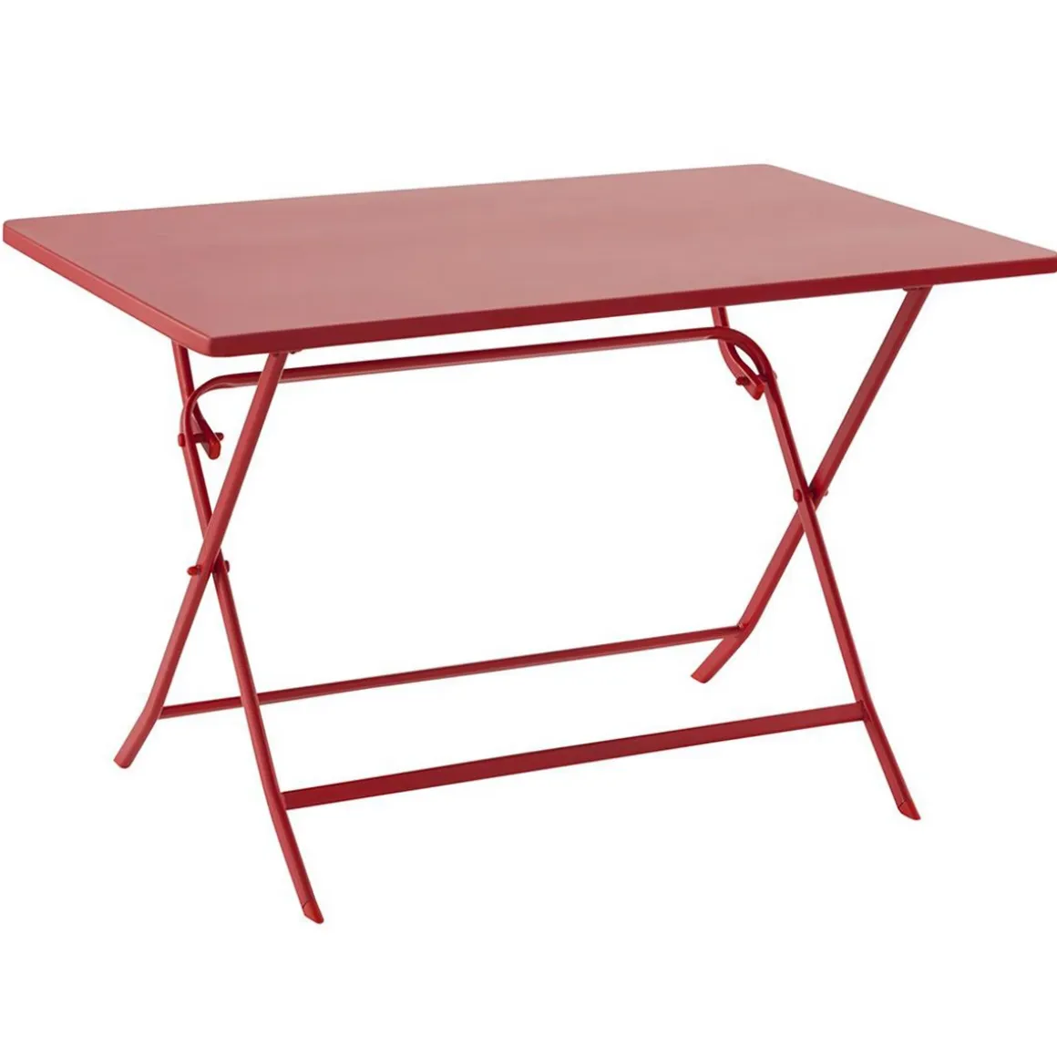 Ensemble table de jardin pliante rectangulaire + 4 chaises GREENSBORO Groseille