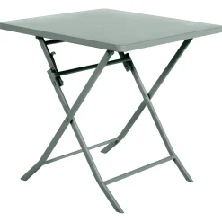 Ensemble table de jardin pliante carrée + 2 chaises GREENSBORO Vert olive
