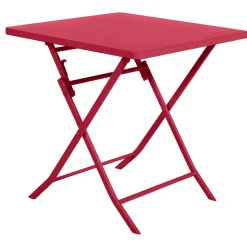 Ensemble table de jardin pliante carrée + 2 chaises GREENSBORO Grenade