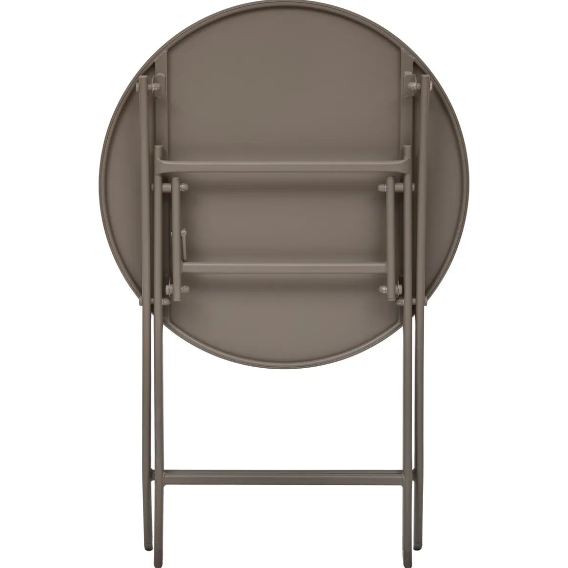 Ensemble table de jardin pliante ronde + 2 chaises GREENSBORO Café