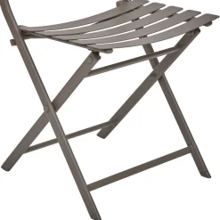 Ensemble table de jardin pliante ronde + 2 chaises GREENSBORO Café