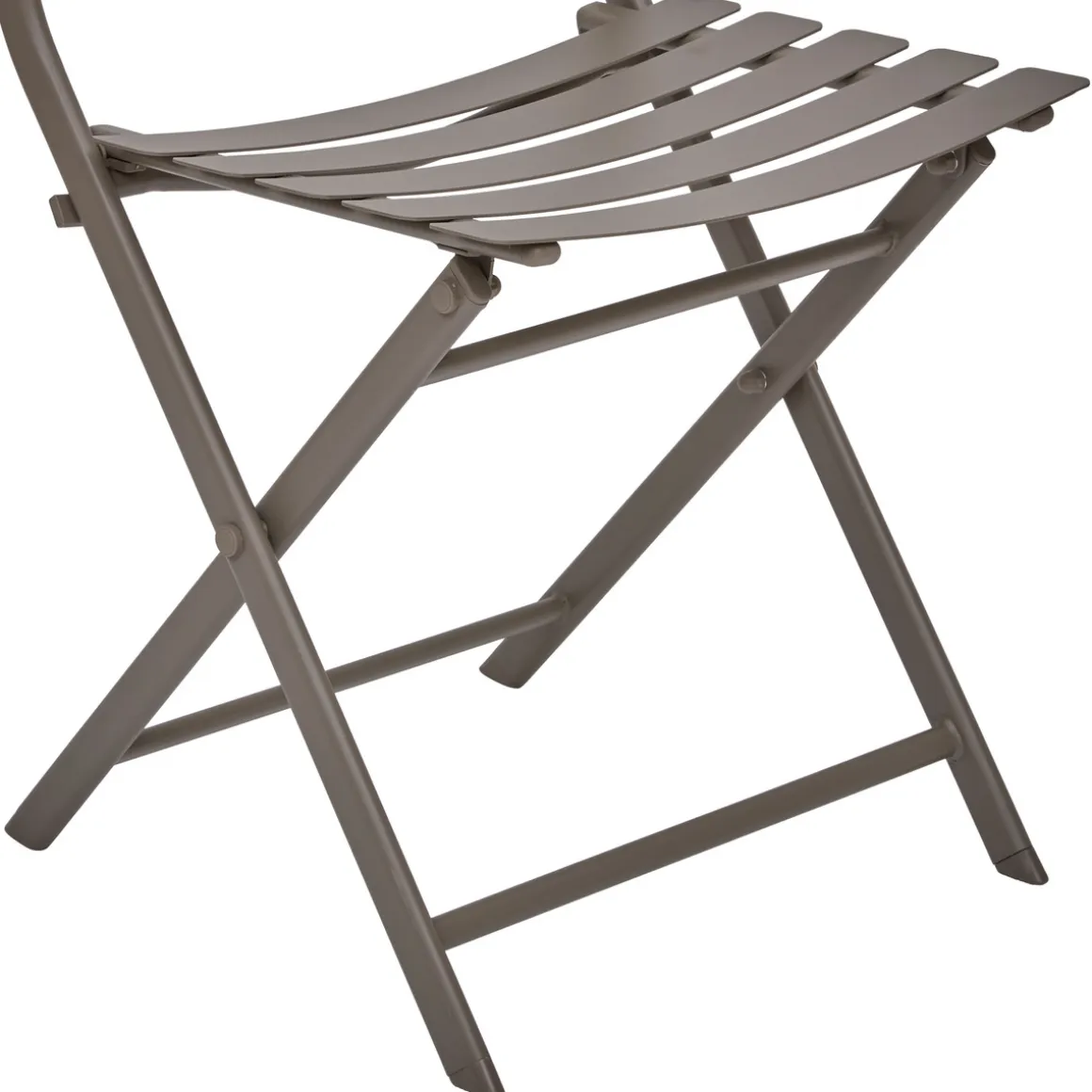 Ensemble table de jardin pliante ronde + 2 chaises GREENSBORO Café