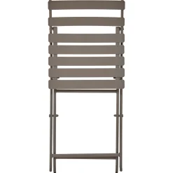 Ensemble table de jardin pliante ronde + 2 chaises GREENSBORO Café