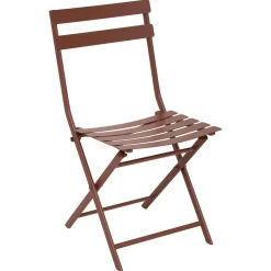 Ensemble table de jardin pliante rectangle + 4 chaises GREENSBORO Acajou