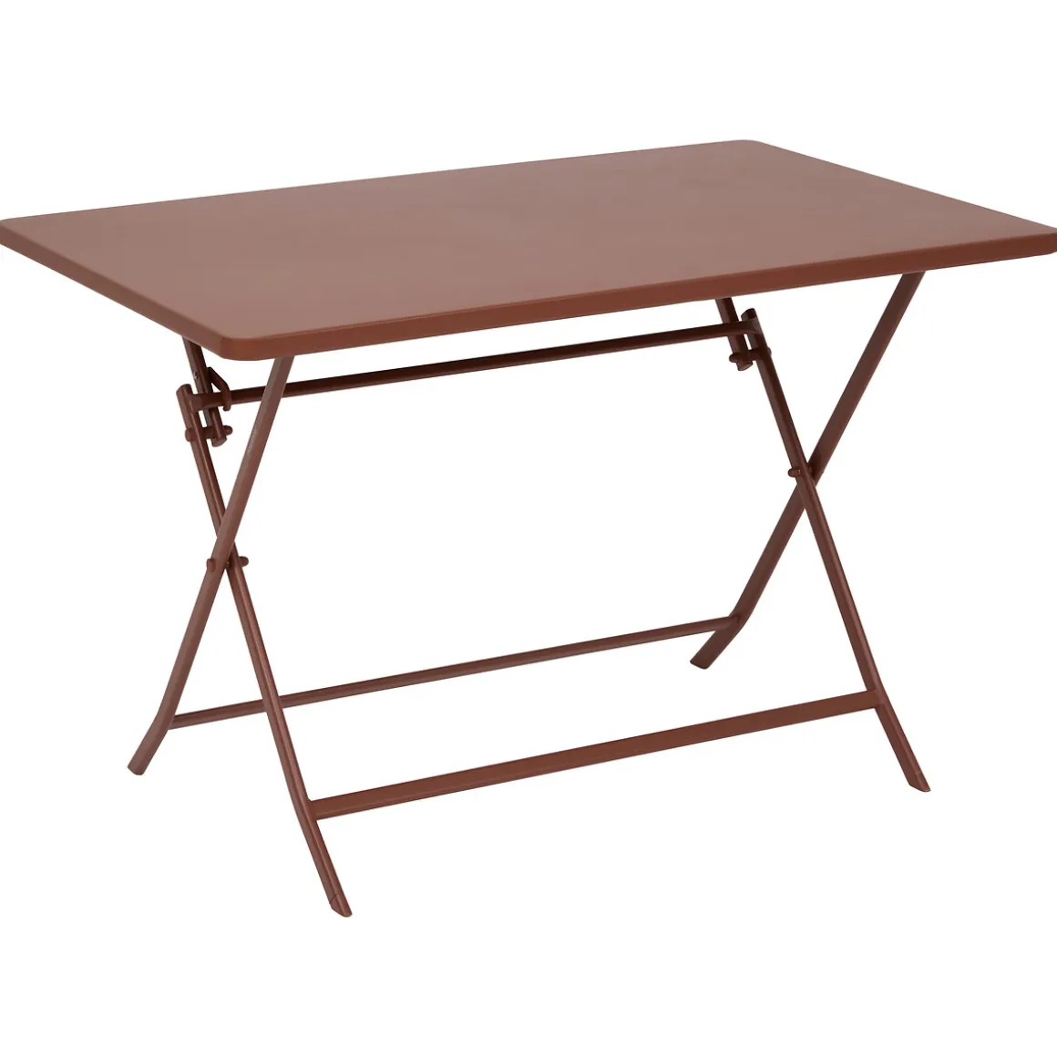 Ensemble table de jardin pliante rectangle + 4 chaises GREENSBORO Acajou
