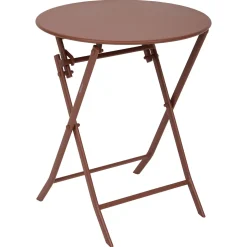Ensemble table de jardin pliante ronde + 2 chaises GREENSBORO Acajou