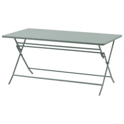 Ensemble table de jardin rectangle + 6 chaises empilables GREENSBORO Vert Olive
