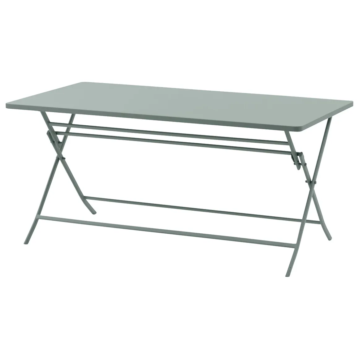 Ensemble table de jardin rectangle + 6 chaises empilables GREENSBORO Vert Olive