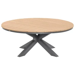 Ensemble table de jardin ronde ORACLION + 10 fauteuils ORIENGO Graphite