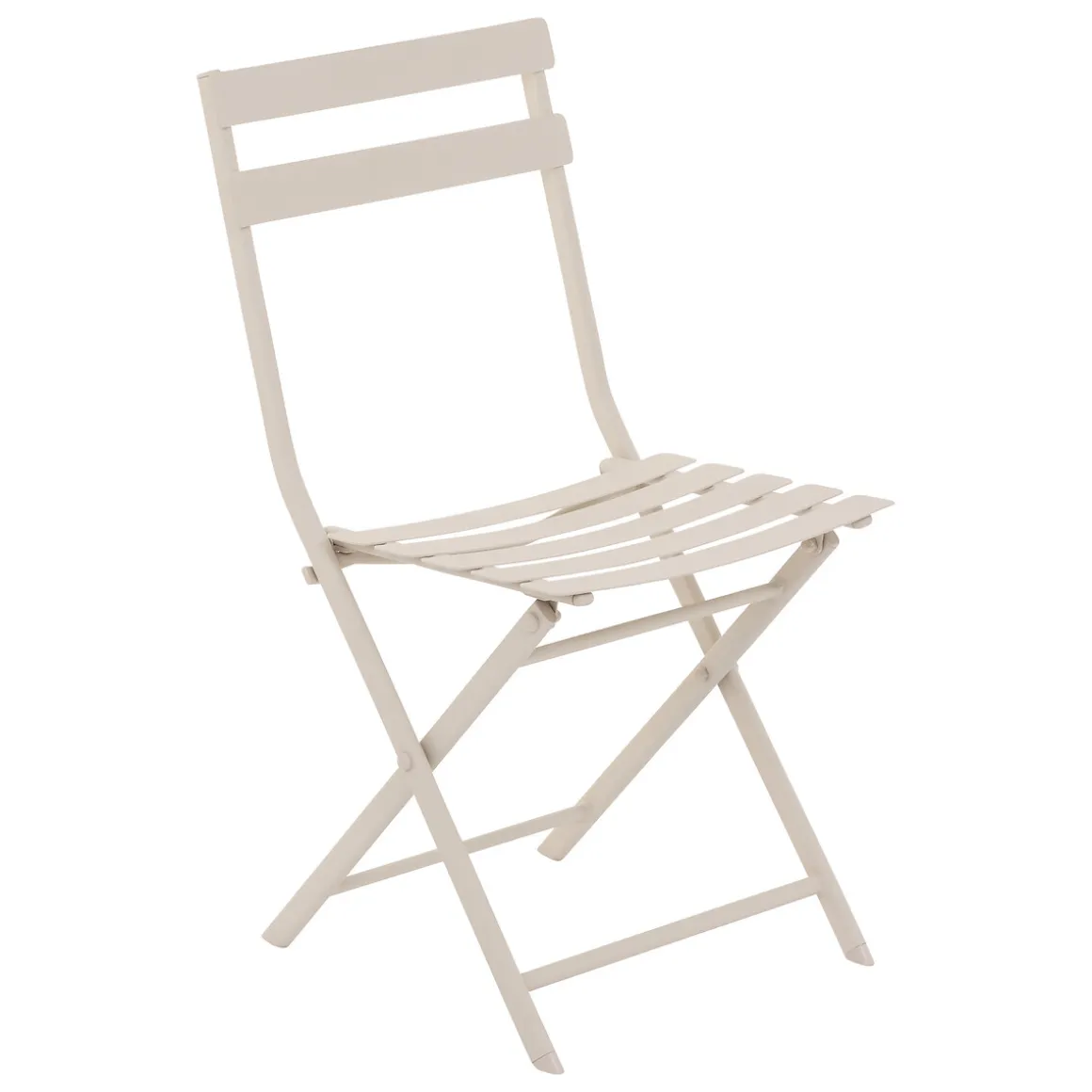 Ensemble table de jardin ronde + 4 chaises empilables GREENSBORO Argile