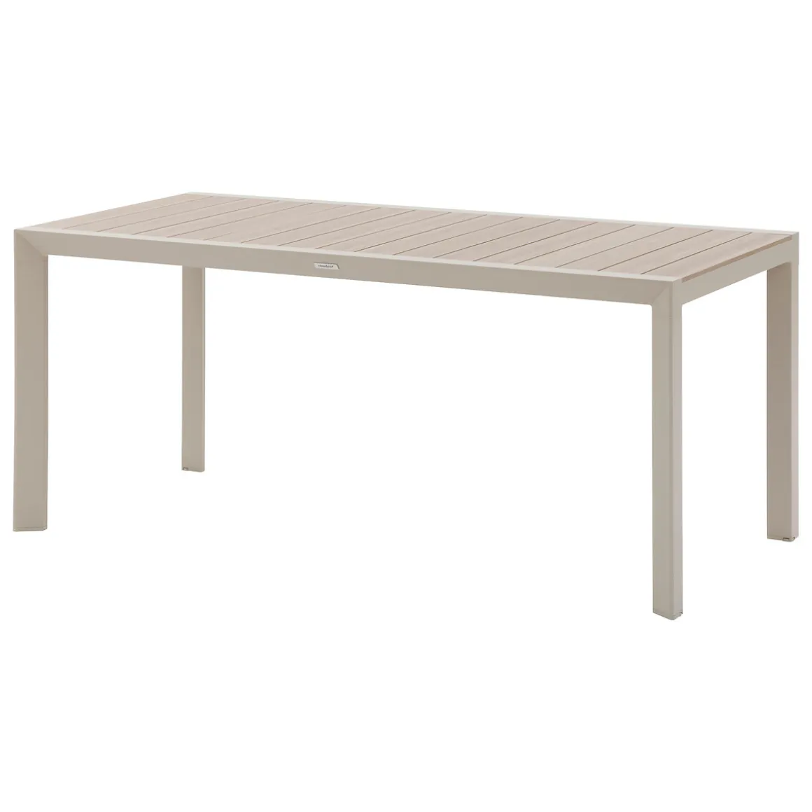 Ensemble table de jardin ÉVASION + 6 chaises empilables ESSENTIA Lin & Argile